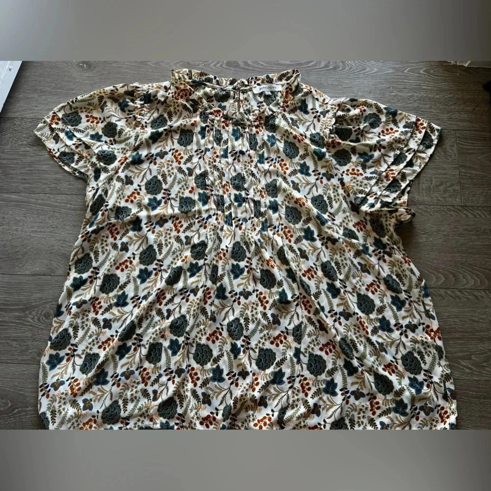 Rose + Olive Bohemian Short Sleeve Blouse Bundle (2 Tops) - 3x - Picture 5 of 11